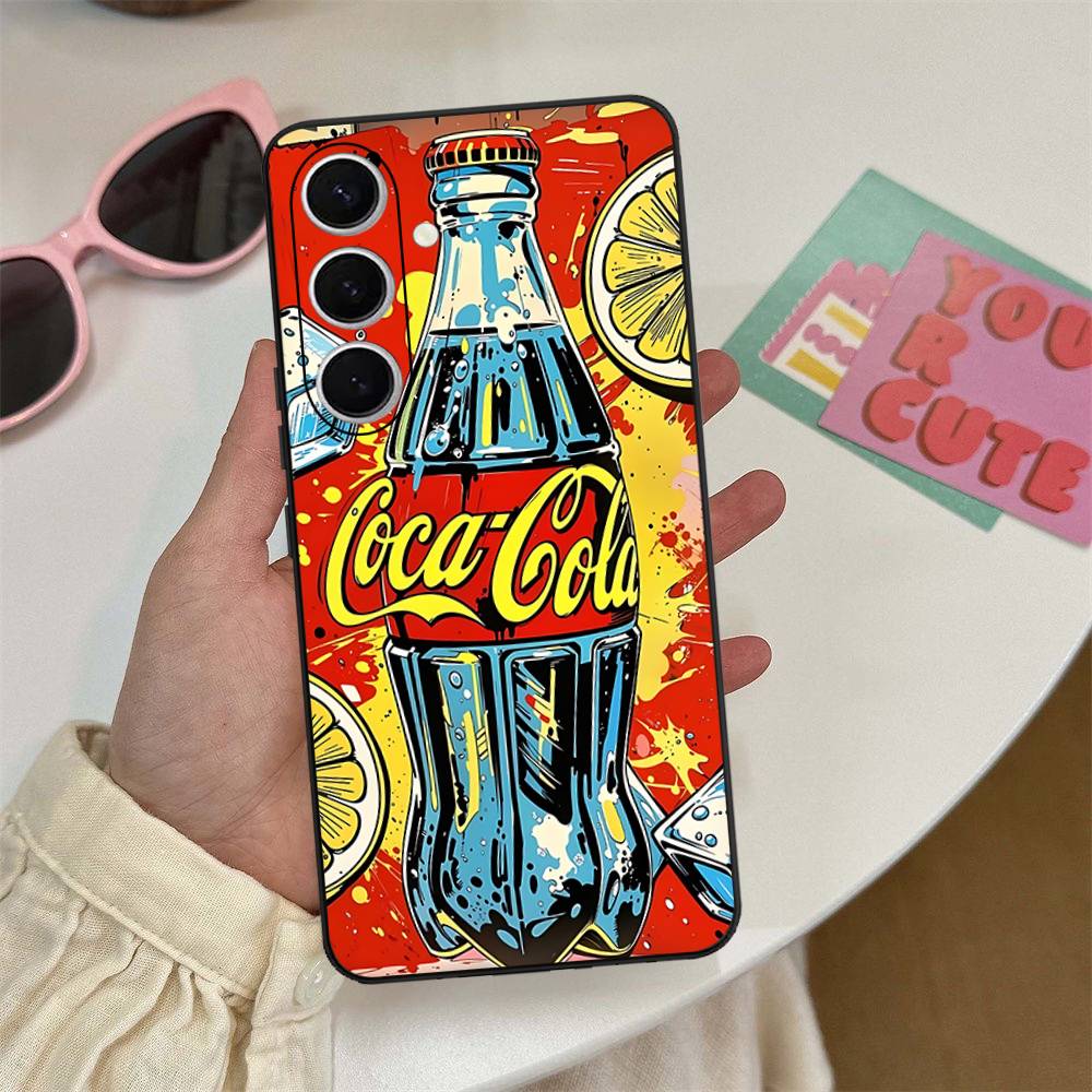 

Чехол для телефона C-CocaS-Fashion Cola для Samsung S 24 Fe 25 Ultra Plus 20 Lite 21 30 22 23 24 22 Ultra 5G Fundas Samsung S21Ultra