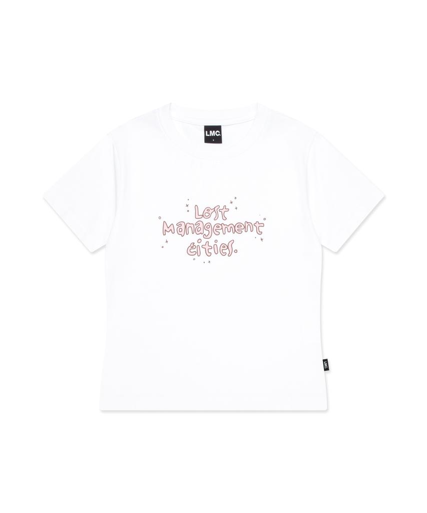 LMC Wm Fn Doodle Cropped Tee White