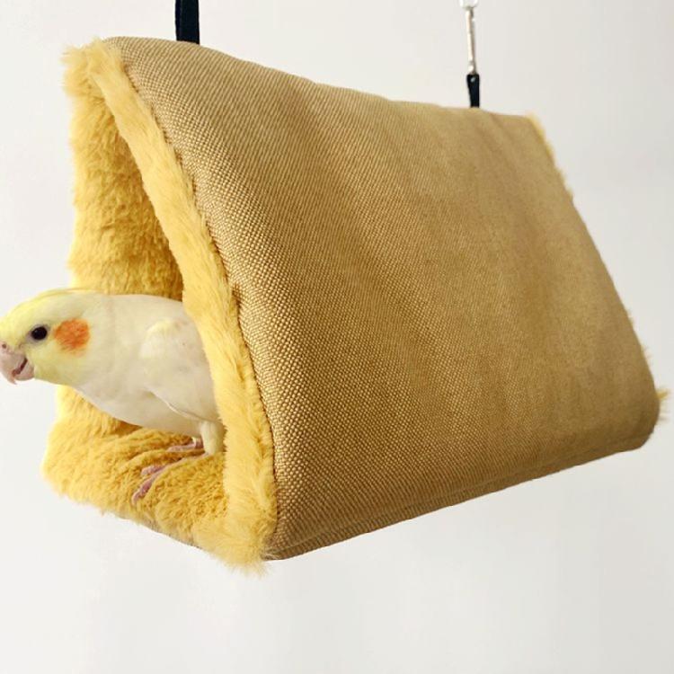Hanging Pet Bird Cage Swing Parrot Tent Bed Cute Birdcage Perch Stand Swing Toy