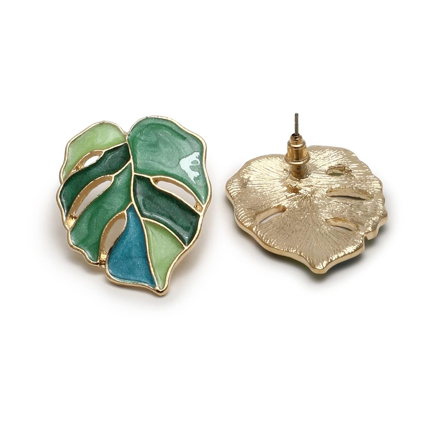 Серьги-гвоздики из сусального золота для женщин и девочек | Симпатичные индо-западные — фото 5