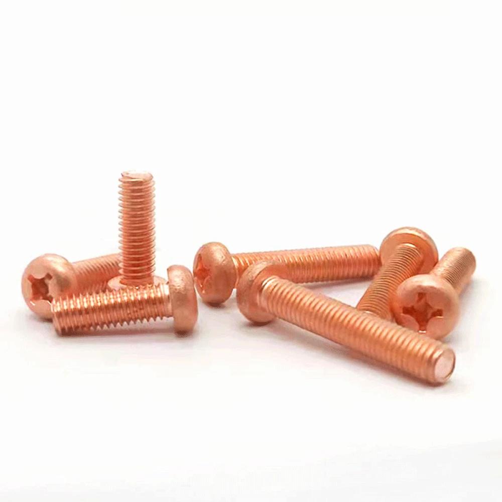 Tornillo Métrico M3 M4 M5 M6 T2 Tornillos de Cabeza Botón de Cobre Socket Cruzado Longitud 4mm-35mm para Aeromodelismo Coche DIY
