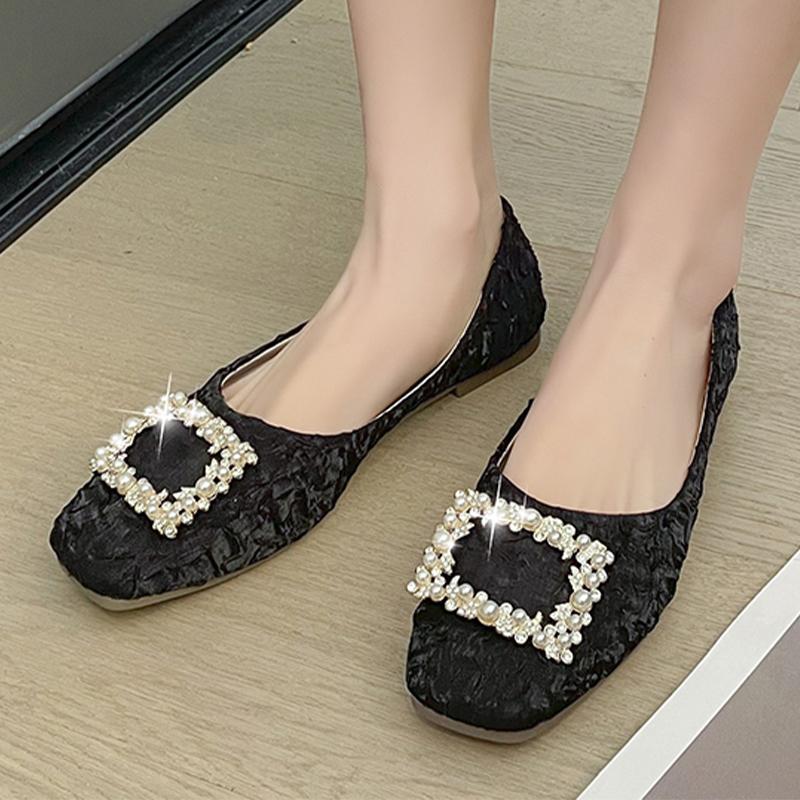 Frühling Sommer Frauen Wohnungen Bootsschuhe Casual Weiche Gemütliche Flache Sandalen Neue Trend Fad Square Toe Kleid Hochzeit Frauen Schuhe