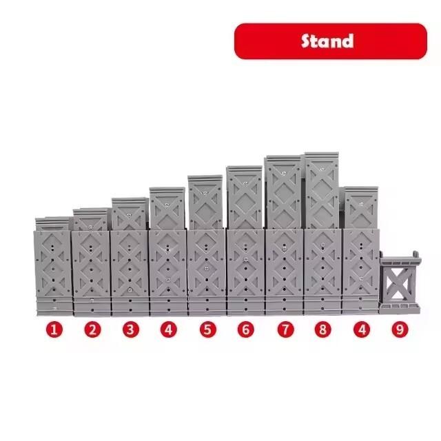 New Colorful Spiral Wooden Tracks All Kinds Railway Bridge Piers fit for Brand Wooden Train Tracks Toys for Children Gift