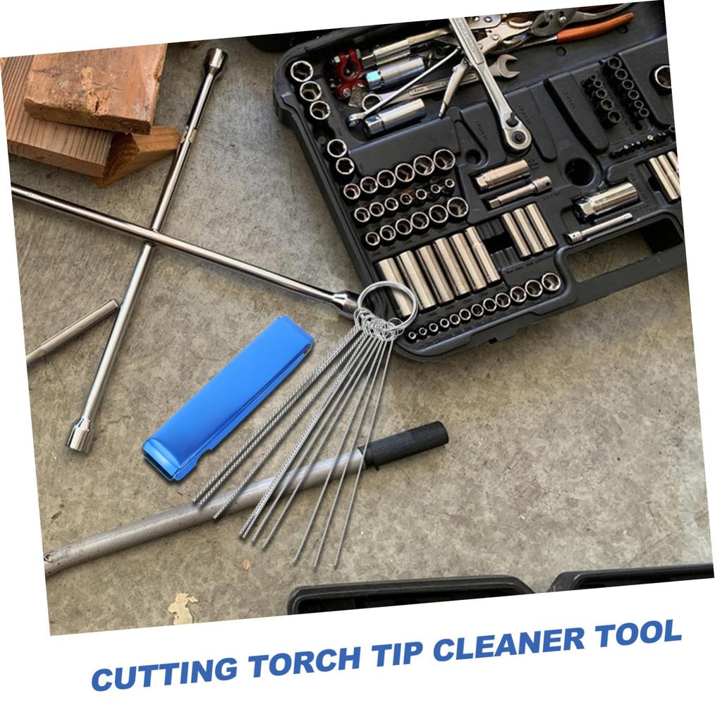 HOODANCOS MOTORCYCLE CARBURETER CLEANING KIT POINT Torch Tip Cleaning with Hex Wrench Detail Cleaning Tool for Maintenance Cleaning