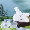 Desk Ornament Mould Flexible Silicone Mold for 3 Rabbit Family Figurine Decoration Gypsum Mold Jewelry Making Supplies