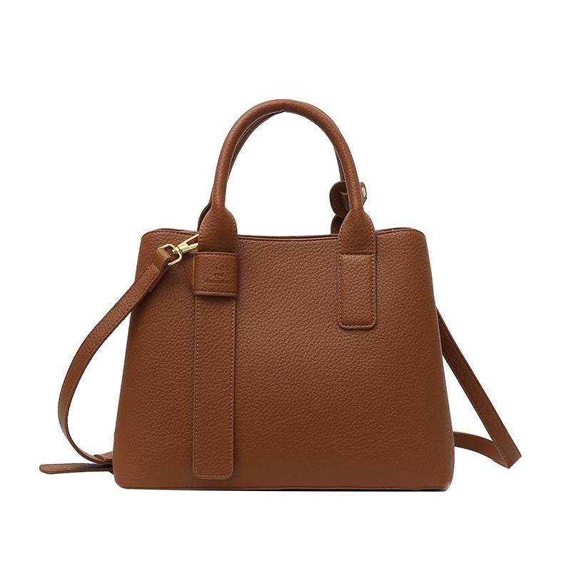 Business-Handtaschen für Damen, Luxus-Designer-Handtasche, reine Farbe, große Kapazität, Schulter-Umhängetaschen, Marken-Tragetasche mit Griff oben