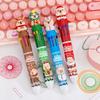 Christmas 10-Color Ballpoint Pen Santa Snowman Topper Designs Pen Multi-Color Writing Tool Fun Holiday Gift for Students Friends
