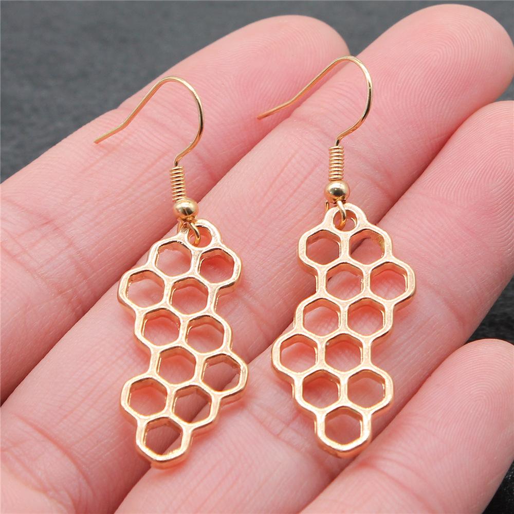 27 Styles Honey Bee Honeycomb Earrings Fashion Temperament Versatile Small Earrings Elegant Ladies Jewelry
