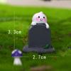3D Halloween Small Ornaments Cute Ghost Candlestick Ornaments Halloween Ghost Tombstone  Outdoor