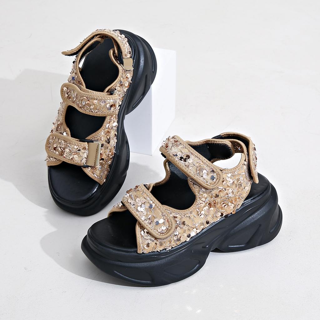 2025 Neue Sommer Damen Römische Plateau-Sandalen Rutschfeste Designer Schuhe Lässige Bequeme Strand Damen Sandalen Sandalias De Mujer