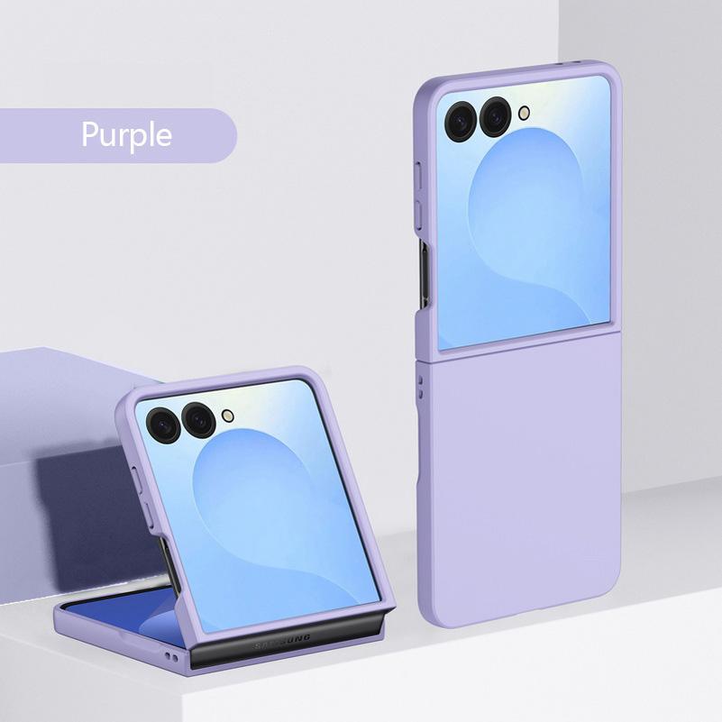 Fashion Pure Candy Color Skin-friendly Ultra Slim Hard PC Case For Samsung Z Flip 8 7 FE 6 5 4 Flip 8 Shockproof Protector Cover