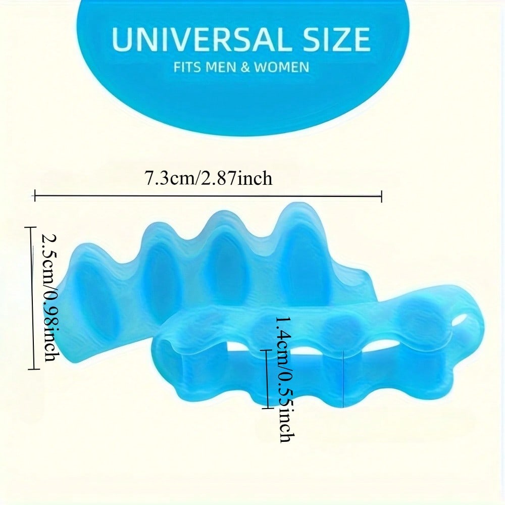 2pcs Five Toe Divider, Toe Outward Orthodontic Device, Reusable Foot Orthodontic Alignment Spacer for Men and Women