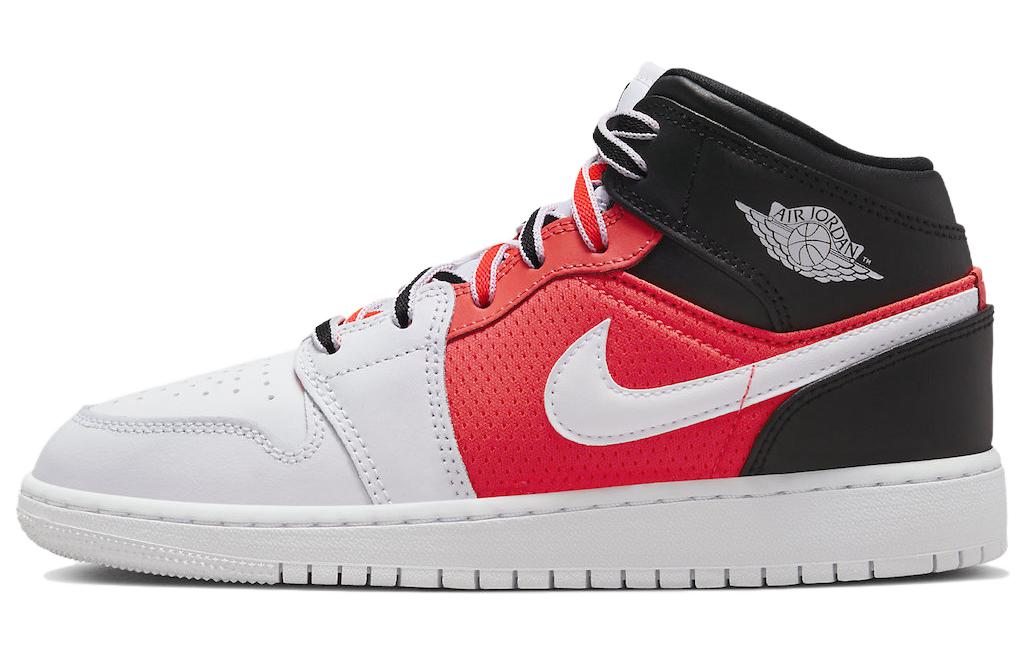 Jordan 1 Mid SE White Black Infrared GS FB4417-016 38.5