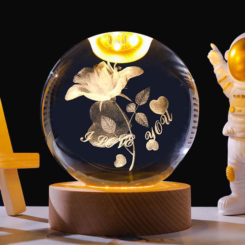 Starry Sky Luminous Crystal Ball Night Light - Heartfelt Gift for Birthdays