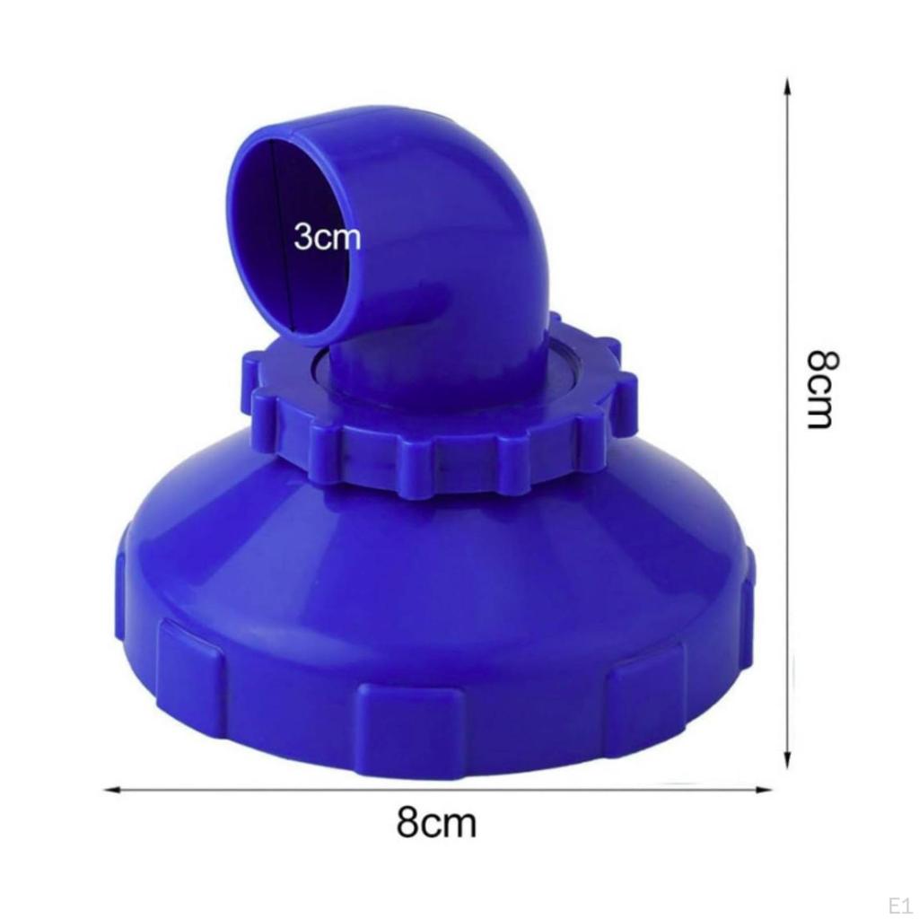 2 Pieces Navy Pool Inlet Nozzle Ribbed Curved Elbow Outlet 3 Cm Opening