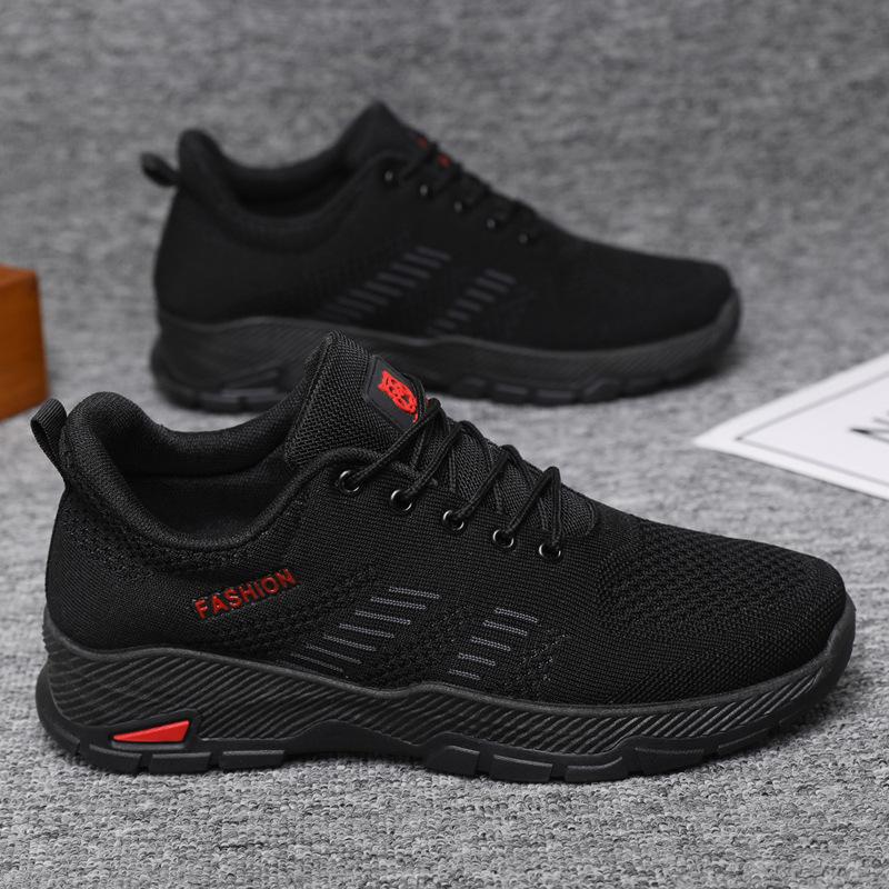 Breathable fly-woven running shoes mesh shoes men's casual shoes trendy autumn and winter men's thin sneakers