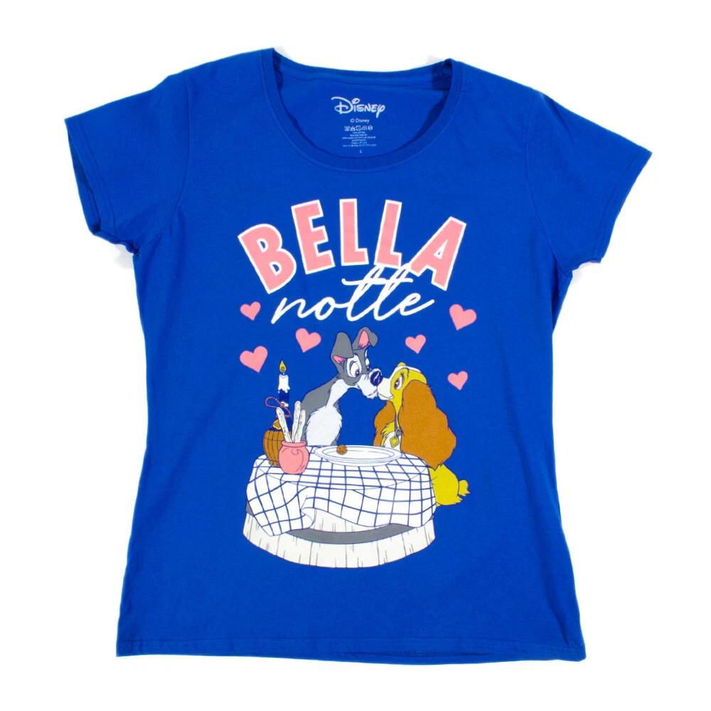 Женская футболка Disney Леди и Бродяга Королевский синий  Bella Notte  M