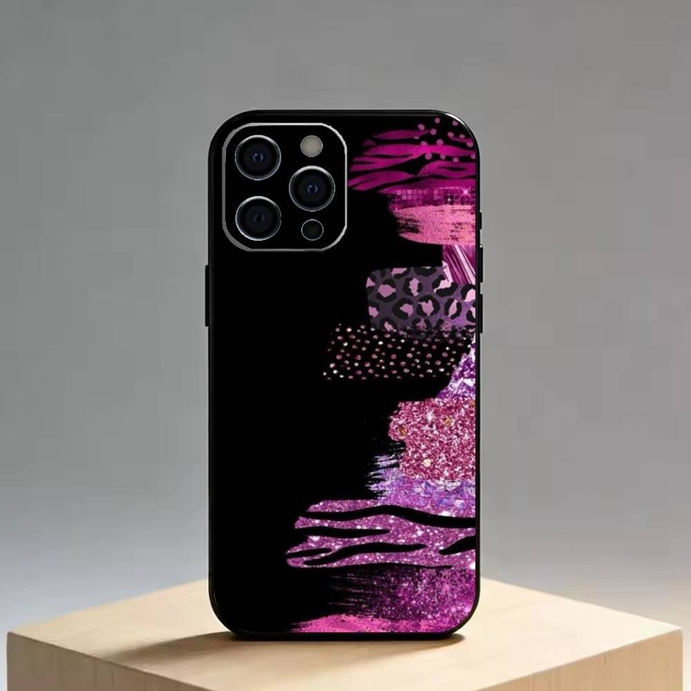 Luxury Bling Glitter Flash Phone Case For iPhone 17, 16,15,14,13,12,11 Plus,Pro Max, Others Soft Black Cover