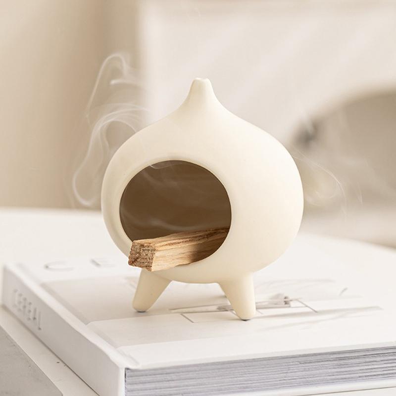 Moderner Keramik-Räuchergefäß für Palo Santo, Weißen Salbei, Kegelräucherwerk, Heimdekor-Ornament