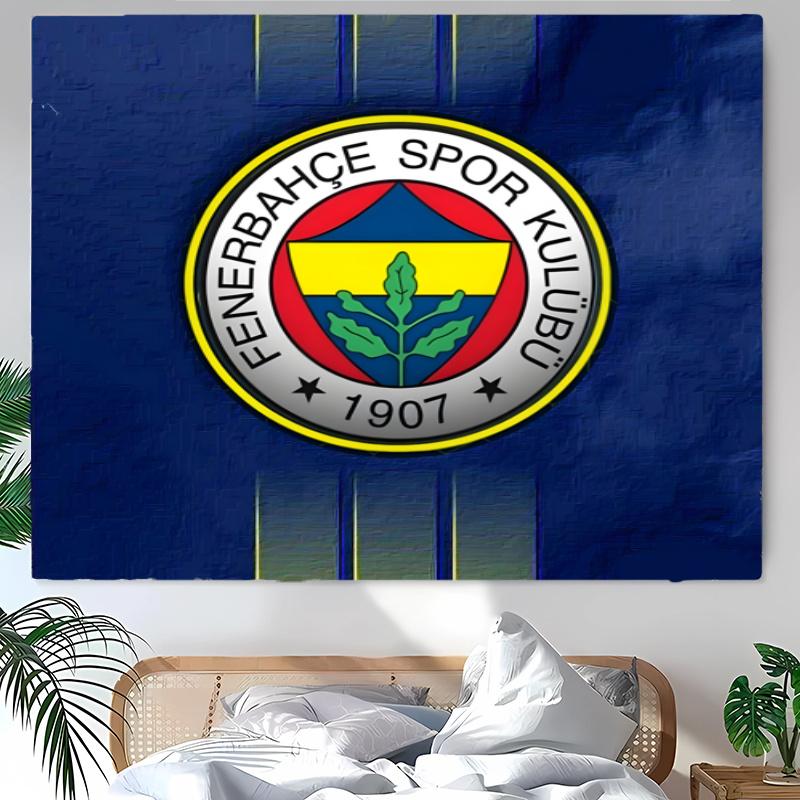 Fenerbahçe Spor Kulübü Tapestry Wall Hanging Room Background Cloth Home Decor Beach Mat Yoga Mat Sofa Bed Sheet