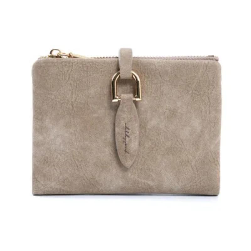 

Модные женские короткие кошельки, винтажный женский кошелек из искусственной кожи с застежкой-кнопкой, короткий клатч, маленький матовый женский кошелек, женский кошелек света кофе