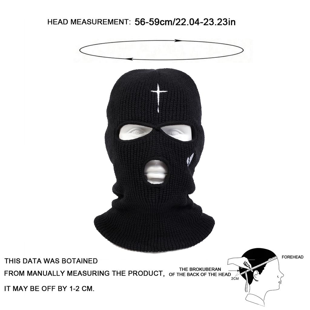 Water Droplet Cross Broken Heart Balaclava Cap Unisex Outdoor Warm Hat Men Hip Hop Caps Casual Cap