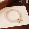 New Chinese Style Natural Pink Crystal Bracelet Lotus Pod Peanut Pendant Jewelry Design Fashion Crystal Bracelet