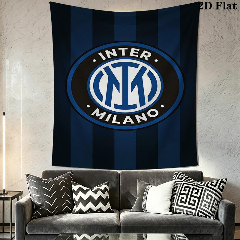 Inter Milan Crest Wallpaper Bedding 1 Duvet Cover 2 Pillowcase Without Core Christmas Birthday Gift Duvet Cover And Pillowcase