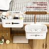 For Dorm Room Bed Bedside Plastic Storage With Removable Hook Hanging Basket Sundries Box Holder