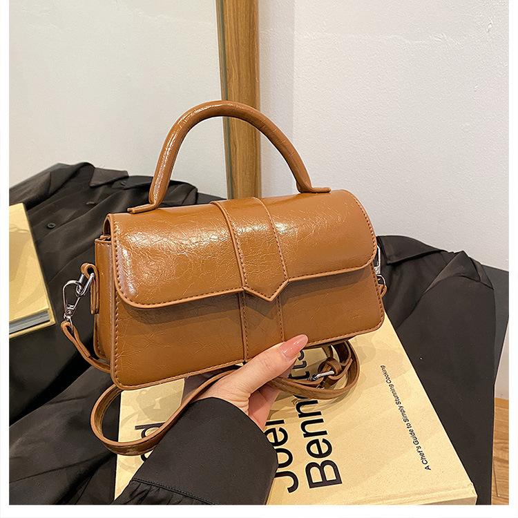 

Ретро універсальна текстурна нішева сумка для поїздок, жіноча осінь-зима 2024, нова сумка на плече, сумка-месенджер, сумочка коричневий