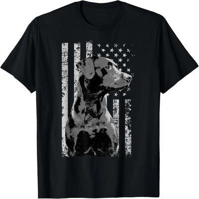 Patriotic USA Flag Black Labrador Gift for Lab Owners Short Sleeve T-Shirt