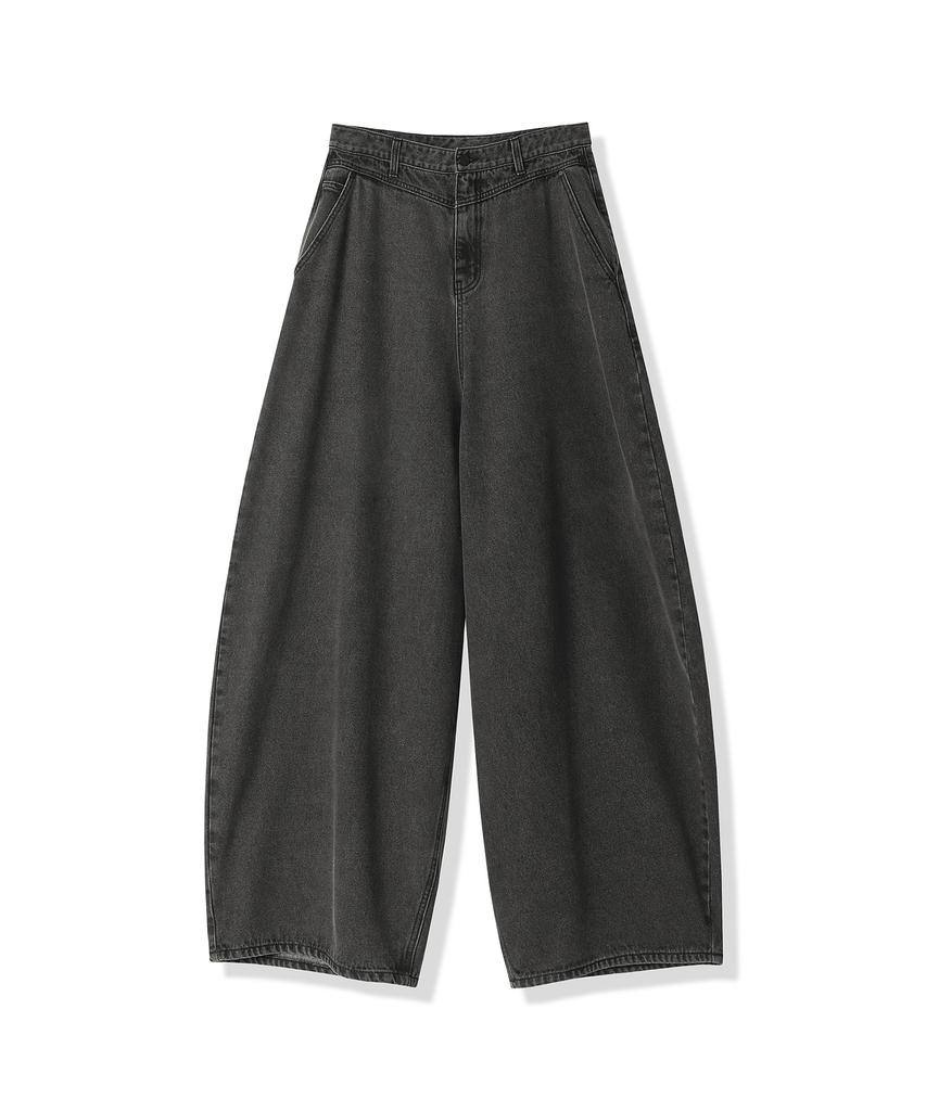 Genderist Rothen Wide Denim Pants Cotton Black (B Type)