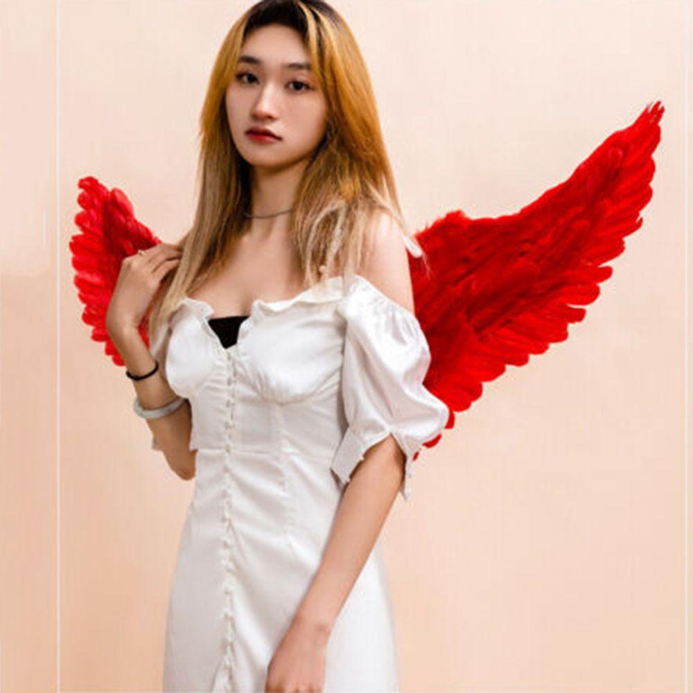 New Year Party Photo Props Holiday Party Decoration Dressing Up Catwalk Performance Show Angel Feather Wings DIY Costume