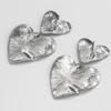 Wind Liquid Love-Shaped Fringed Stud Earrings Female, Creative Splicing Lava Earrings Ear Jewelry