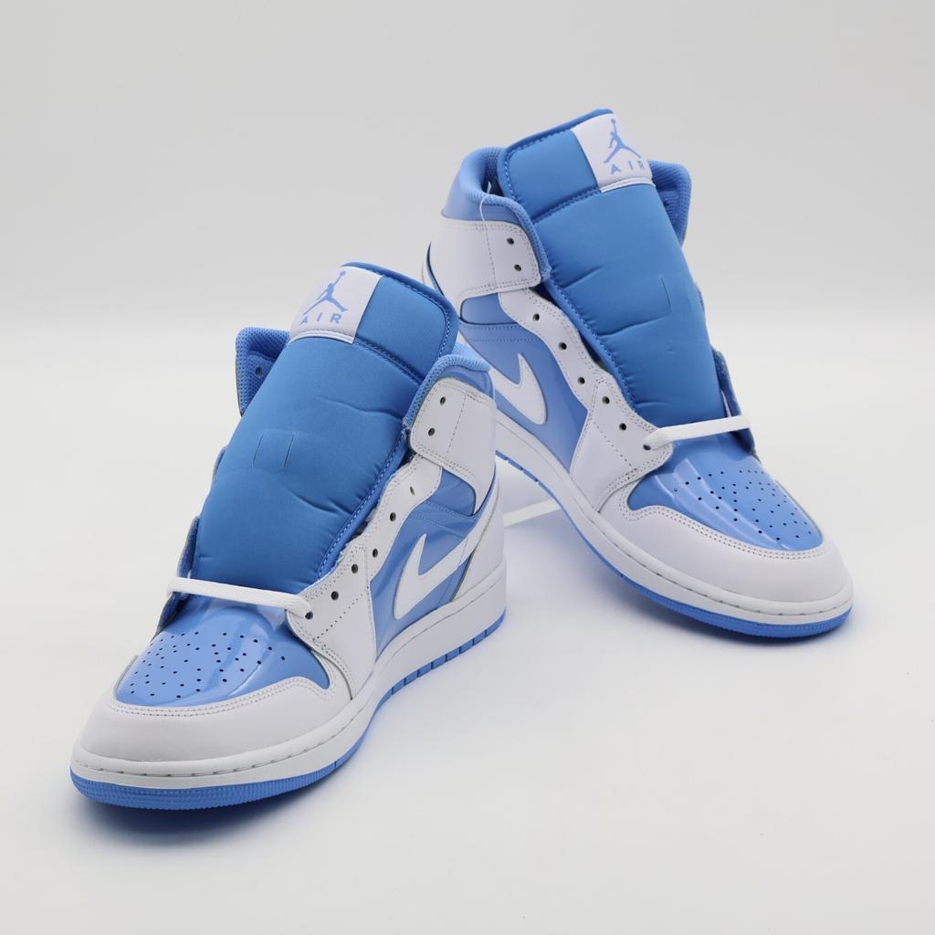 FZ2142-114 Nike Air Jordan 1 Mid Blanco Azul Leyenda (de los hombres)