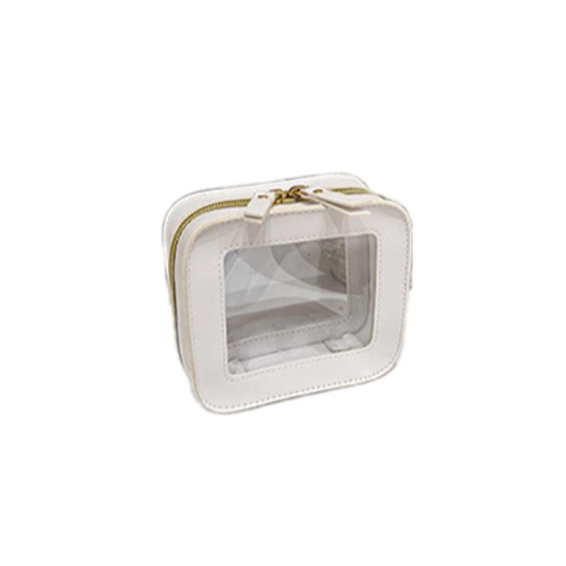 Borsa da Viaggio Piccola in Pelle Carina Trasparente per Trucco Organizer per Articoli da Toeletta Mini Borsa per Trucco Piccola Borsa per Cosmetici per Portafoglio
