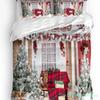 Christmas City Houses Building Castle Bedding Set 3pcs Duvet Cover Pillowcase Kids Adult Quilt Cover Double Bed Set Home Textile