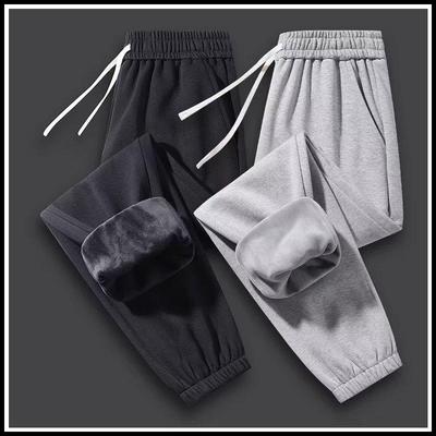 Men's Plush Thickened Casual Sweatpants for Spring and Autumn