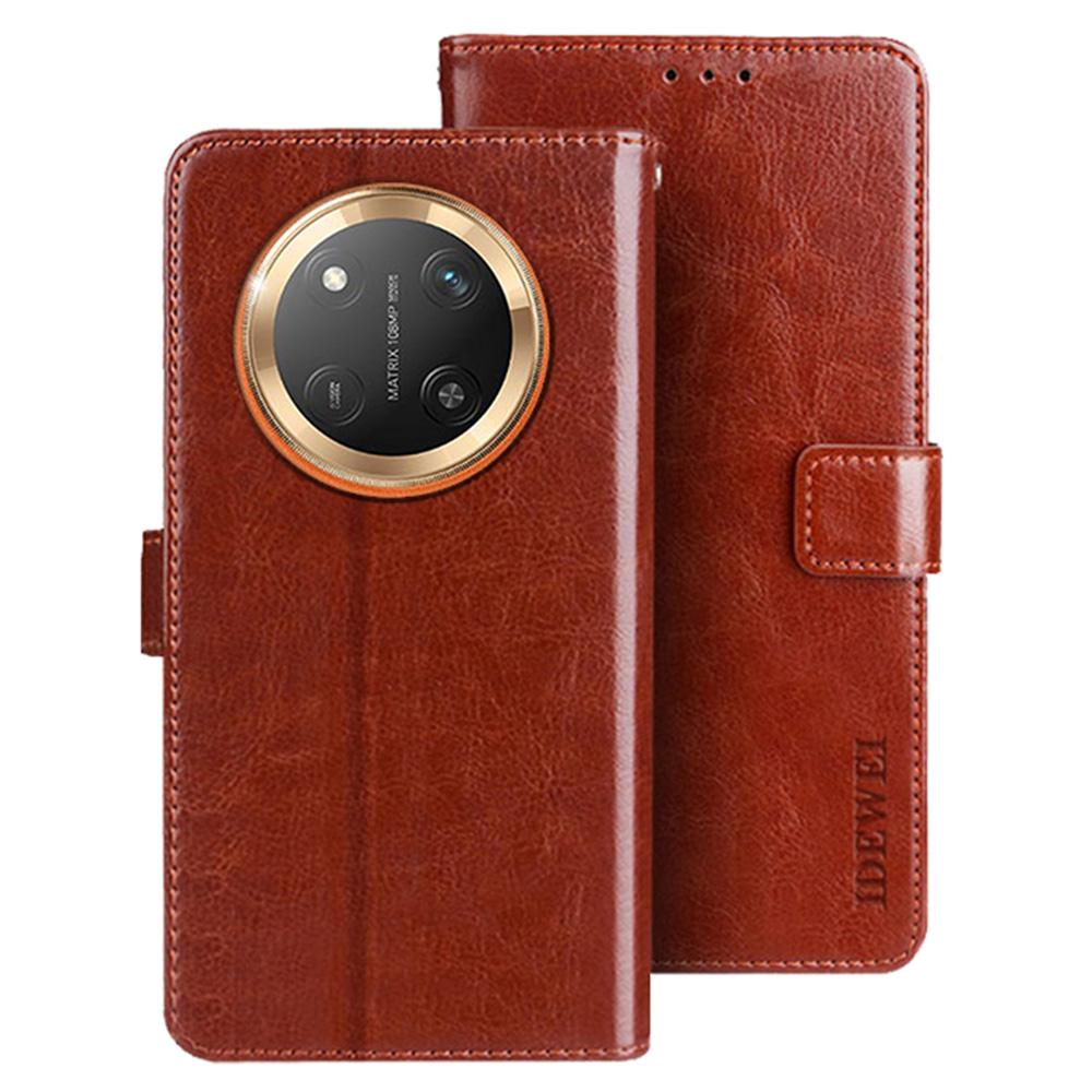 IDEWEI For Honor Magic7 Lite 5G/X9c 5G/X60 Pro 5G Stand Case Crazy Horse Texture Leather Phone Cover