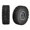 Rubber Track Wheels Spare Parts High Performance Remote Control Truck Wheels for WPL B14 B16 B24 C14 C24 B36 1/16 RC Car   Black 4 Pcs