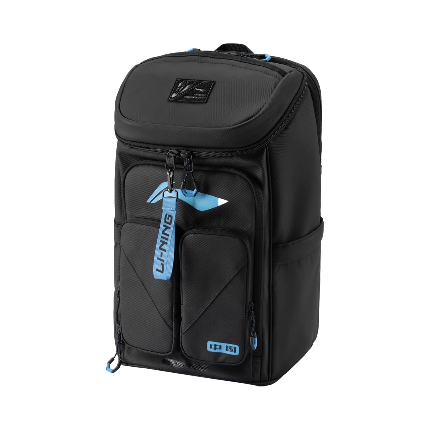 Спортивный рюкзак Li Ning большой вместимости, полиэстер, унисекс, черный, ABSU395 Black