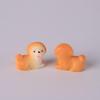 2pcs Dollhouse Cute Puppy Dog Model Kawaii Mini Animal 1:12 Figurine Miniature Resin Keychain DIY Landscape Scene Decor Ornamen