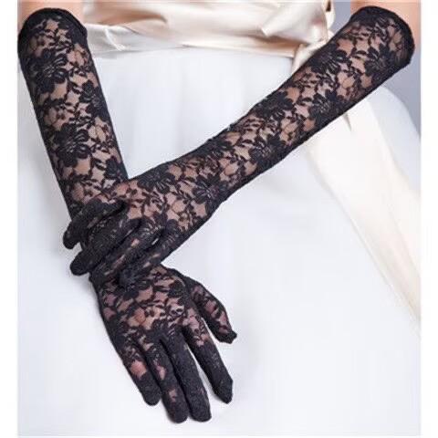 Long Lace Gloves for Women Wedding Bridal