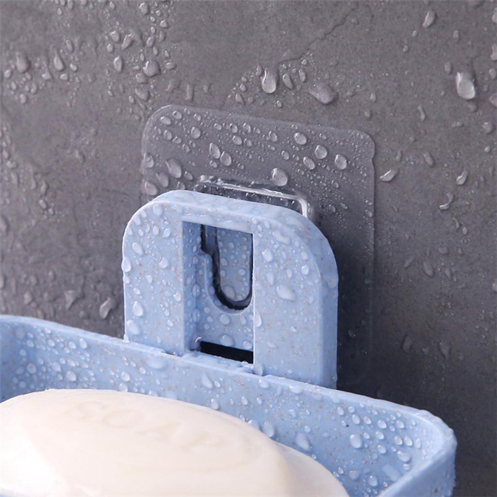 Bathroom Shower Soap Box Dish Storage Plate Tray Holder Case Soap Holder Double
