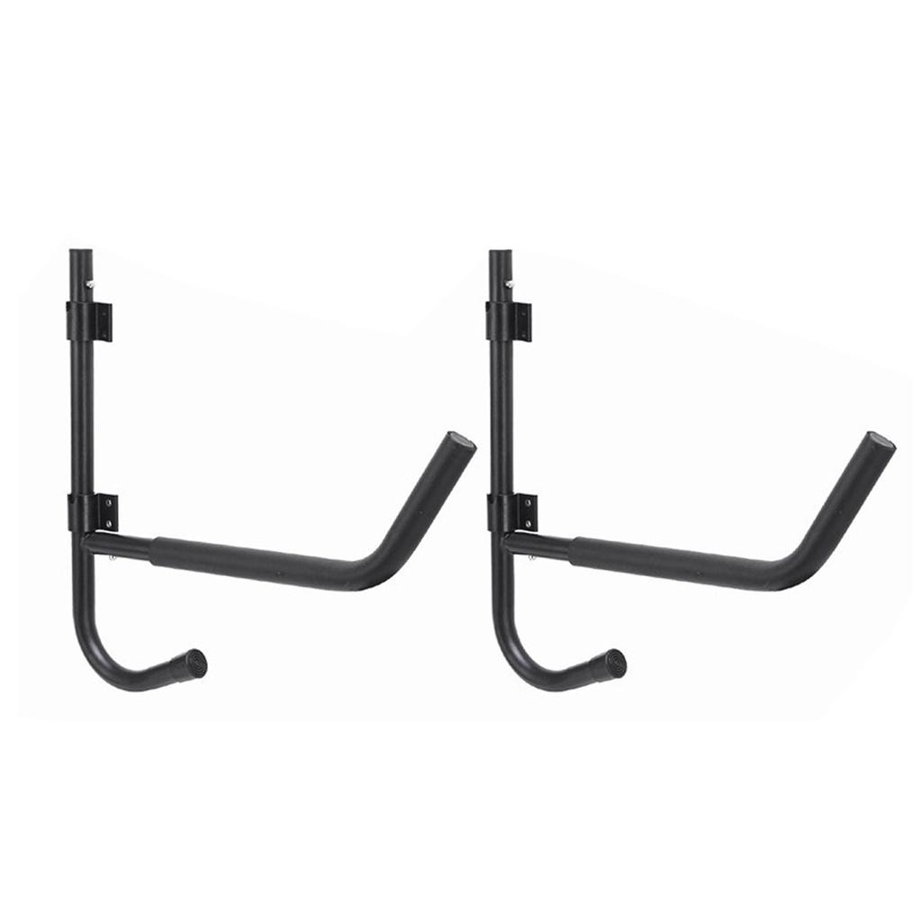 Sammenleggbare Kraftige Innendørs Kajakk Oppbevaringskroker Henger 90° Svingbar Veggmontert Verktøy Hengende Vugge Stativ for Kano Kajakk Surfebrett 2 stk