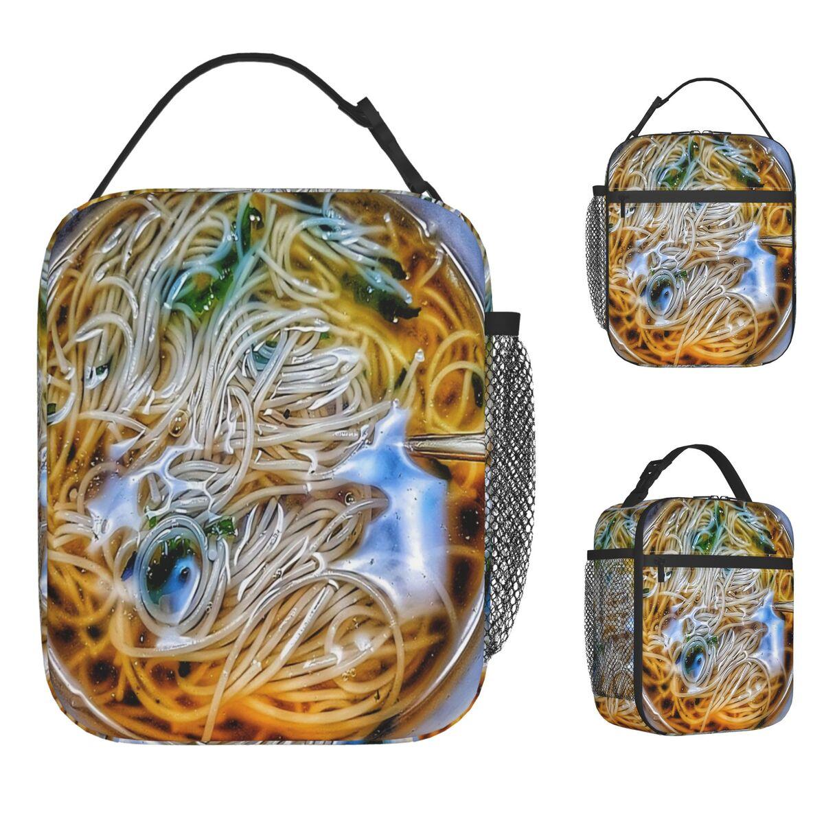 Calm Hot Shin Noodles Lunch Bag For Child Designer Lunch Box Casual Office Cooler Bag Portable Zipper Oxford Thermal Lunch Bags One Size