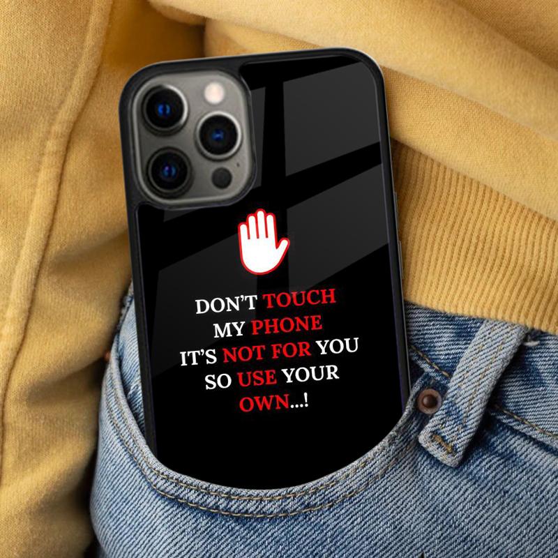 Don't Touch My Phone Soft Phone Case for iPhone 17 Air 16e Pro max 15 Pro 13 14 Plus 11 12 MagSafe Magnetic Coque