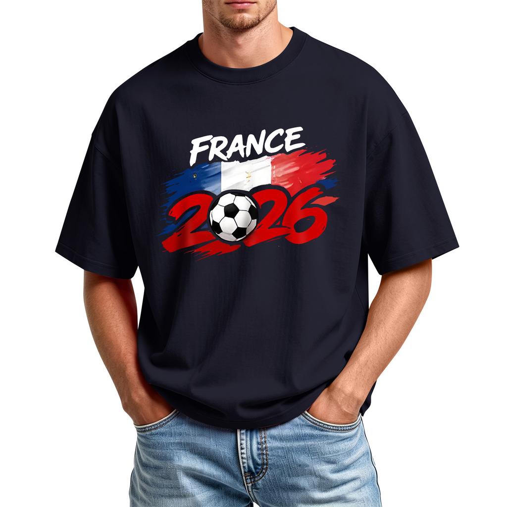 Men's Printed Round Neck T-Shirt Casual Sports Short-Sleeve Top