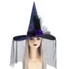 Halloween, Baroque Gothic, Mesh, Witch Hat, Simulation Flower, Queen Costume Accessories, Temperament, Holiday Witch Hat