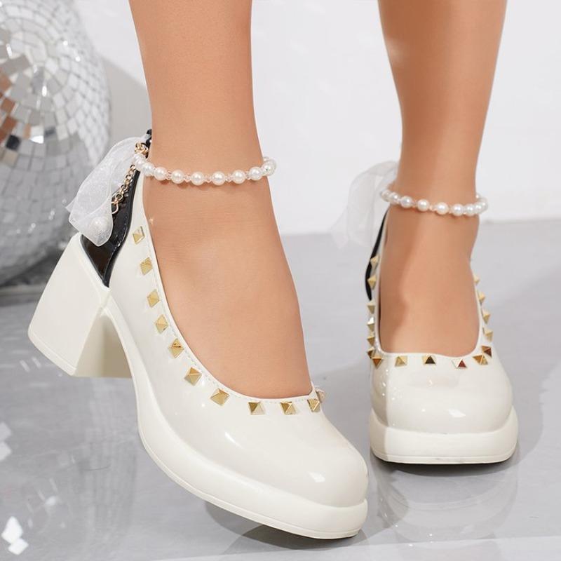 

Fashion 2025 Shoes for Women High Heels Mary Jane Shoes Pumps New Ladies White Women Heels Platform Shoes Women s Heels 35 грязно-белый